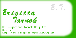 brigitta tarnok business card