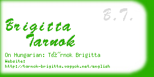 brigitta tarnok business card